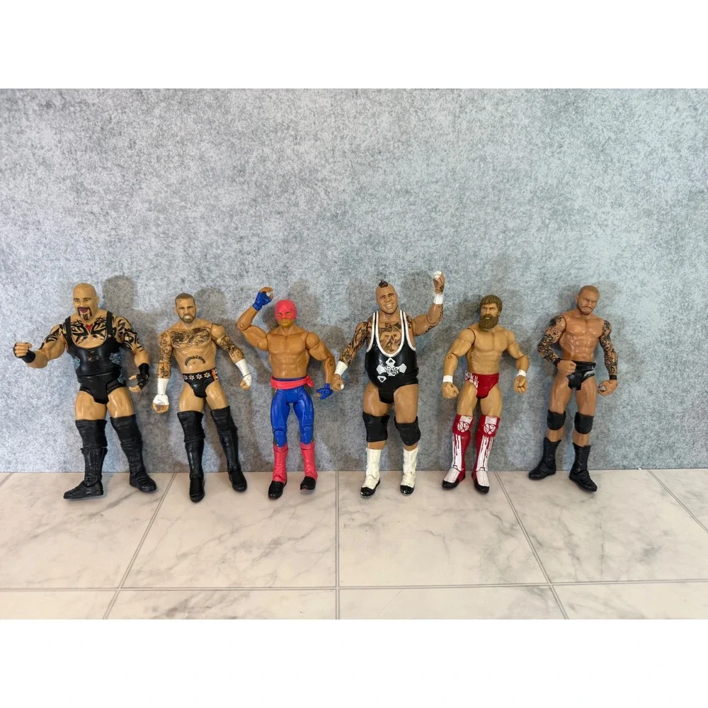WWE Action Figure Lot Randy Orton Daniel Bryan CM Punk Tensai Brodus Clay Hunico